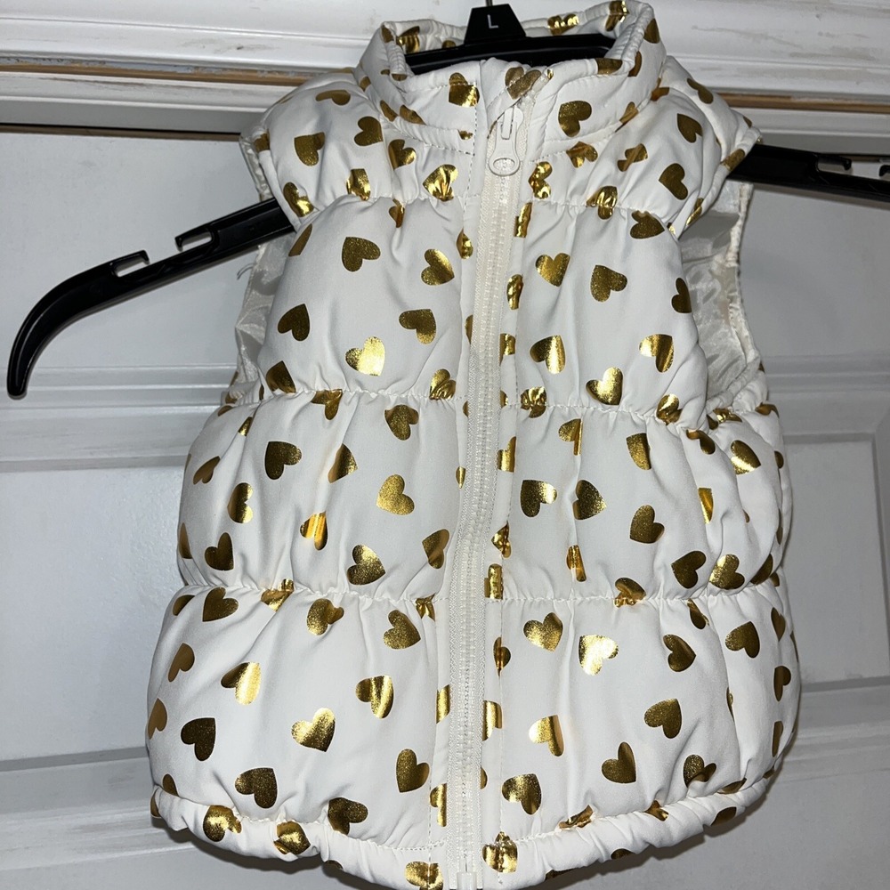 HealthTex Baby 24 months‎ cream with gold hearts Vest